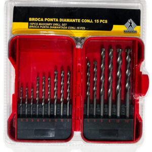 Broca Ponta Diamante ( Conjunto 15 Pçs )