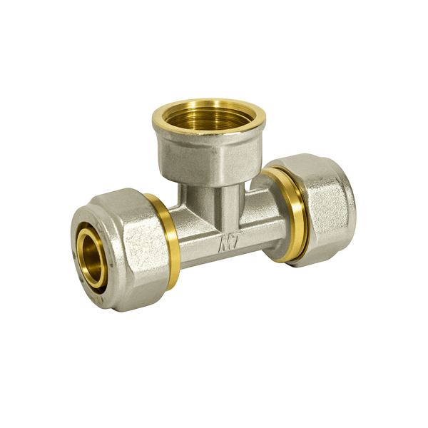 Multicamada Compressão Tê Rosca Femea