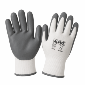 Luva Nylon Branco / Cinza