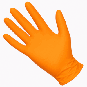 Luva Nitrilo Diamantado Laranja