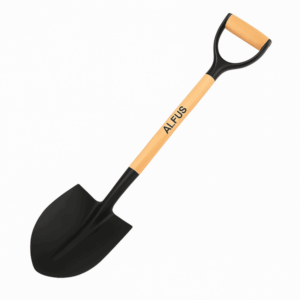 Pá Bico Cabo de Madeira e Punho Plástico