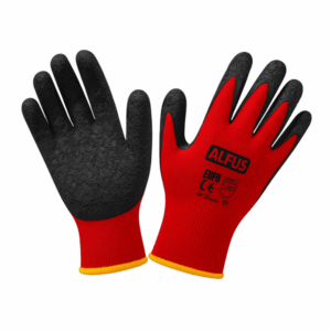 Luva Latex Preta/Vermelha