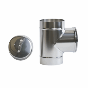 Tê Inox c/ Tampo 90º - 0,4mm