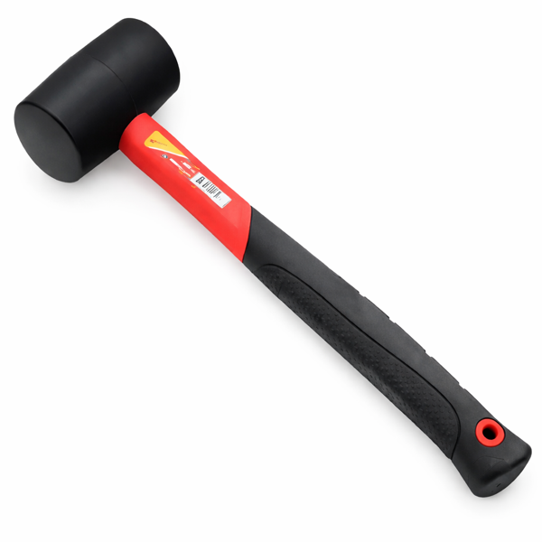 Martelo de Borracha Preta c/Cabo Fibra