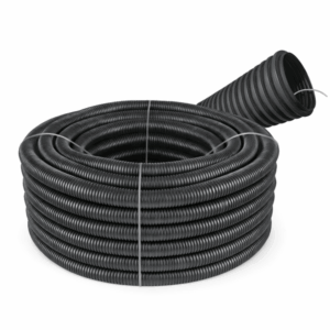 Tubo Anelado / Corrugado Cinza c/Guia