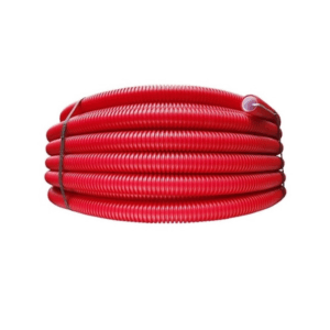Tubo Anelado/Corrugado Dupla Parede Vermelho c/ Guia
