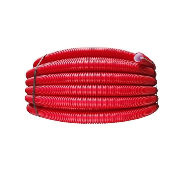 Tubo Anelado/Corrugado Dupla Parede Vermelho c/ Guia