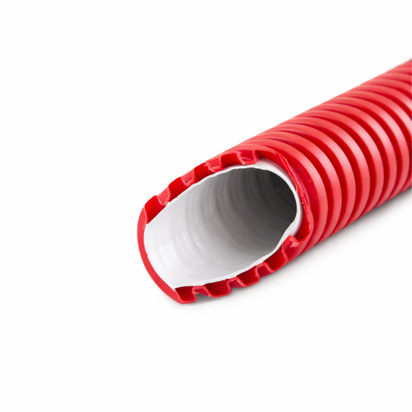 Tubo Anelado/Corrugado Dupla Parede Vermelho c/ Guia - Image 2