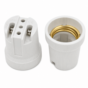 Suporte Porcelana p/ Lâmpada E27 - F519