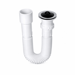 Sifão Flexível Alongável PVC c/ Válvula
