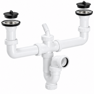 Sifão p/ Lava Louça Duplo PVC Refª 6624
