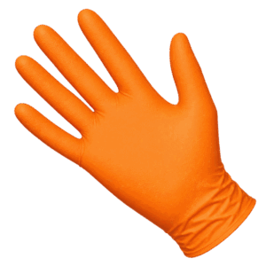 Luva Nitrilo Diamantado Laranja