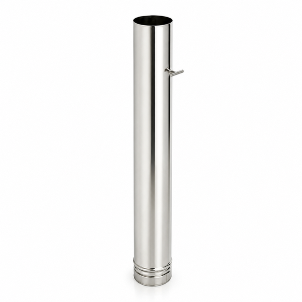 Tubo Inox Rígido c/ Registo 0,4mm x 1,00mt